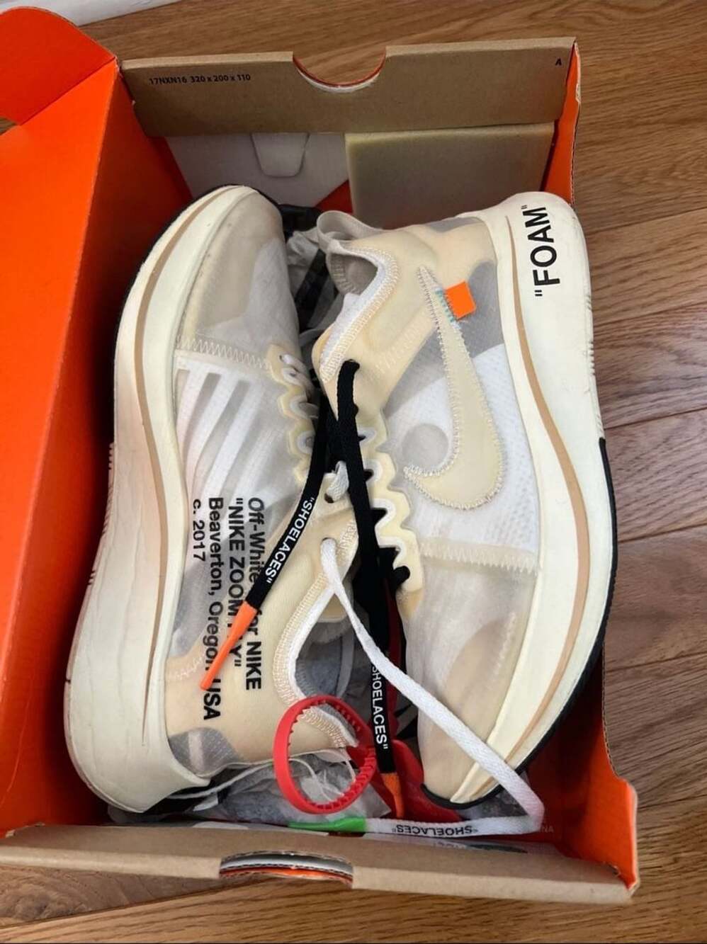 Off-White x Nike Zoom Fly Size 7.5 The Ten OG